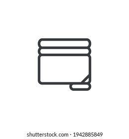 Contact form line icon. Form website icon vector