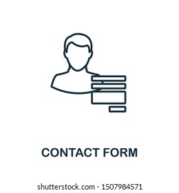 Contact Form outline icon. Thin line concept element from customer service icons collection. Creative Contact Form icon for mobile apps and web usage.