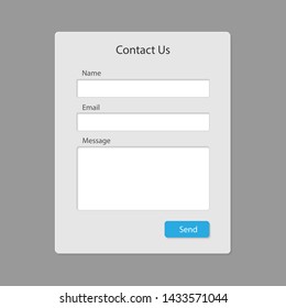 Contact Form Page Template Isolated