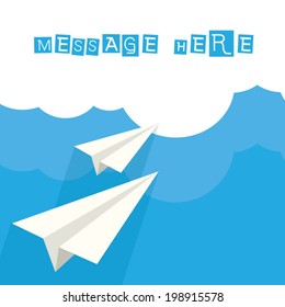 contact form with paper planes