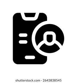 contact glyph icon. Strong and solid vector icon for websites, mobile interfaces, presentations, and visual branding. High quality and easy to edit.