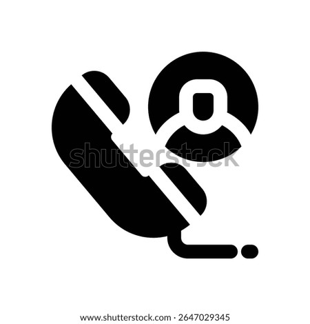 contact glyph icon. Strong and solid vector icon for websites, mobile interfaces, presentations, and visual branding. High quality and easy to edit.