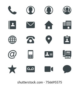Contact glyph icons