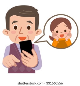 Contact The grandson smartphone
