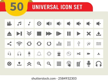 Contact icon collection. Editable flat art vector icons. Small user interface flat icon symbols for apps and websites