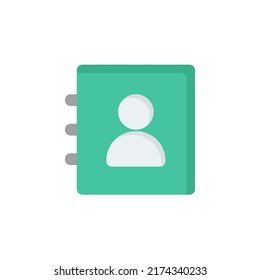 diseño de estilo plano de icono de contacto. ilustración del vector de icono de contacto. aislado de fondo blanco.
