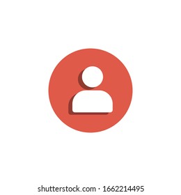 Contact icon flat vector design.
