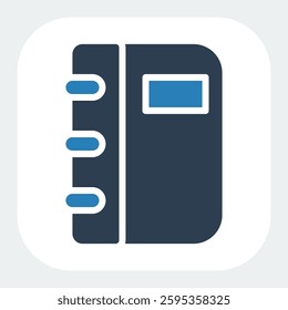 contact icon in glyph style