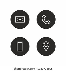 Contact icon information set. vector