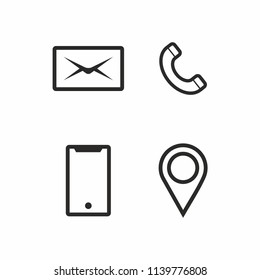 Contact icon information set. vector