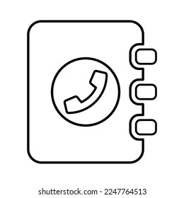 Contact Icon in Line Style