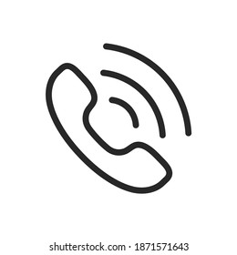 Contact icon. Mobile phone icon making a loud sound 24 hours a day Service concept Anytime