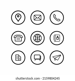 Contact icon with outline style set