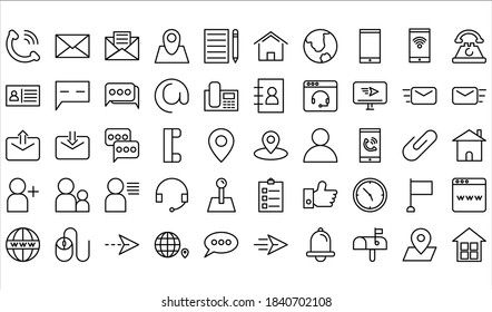 Contact icon pack. icons with minimalist concept line style. suitable for your project.Building icon pack. icons with minimalist concept line style. suitable for your project.
