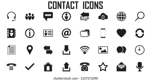 contact icon phone communication vector.