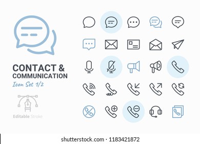 Contact icon set 1