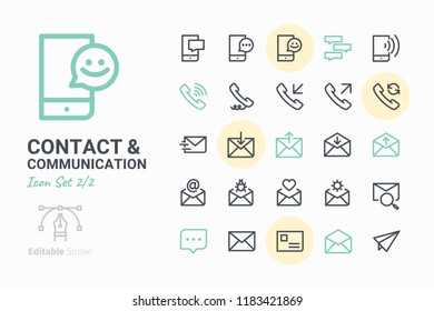 Contact icon set 2