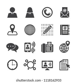 Contact icon set