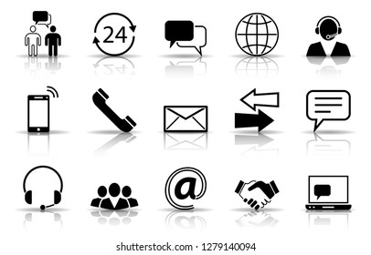 contact icon set