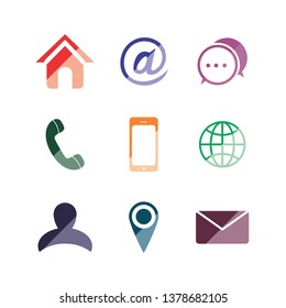 contact icon set