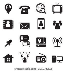 Contact icon set