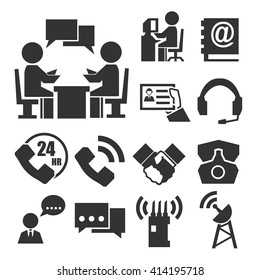 contact icon set