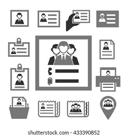 contact icon set