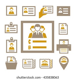contact icon set