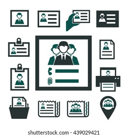 contact icon set