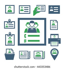 contact icon set