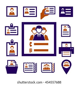 contact icon set