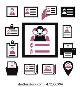 contact icon set