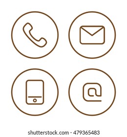 Contact icon set.