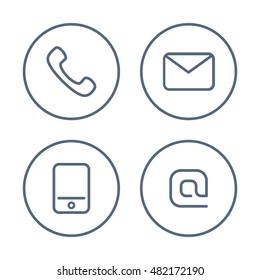 Contact icon set.