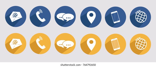 Contact icon set