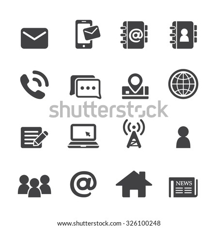 contact icon set