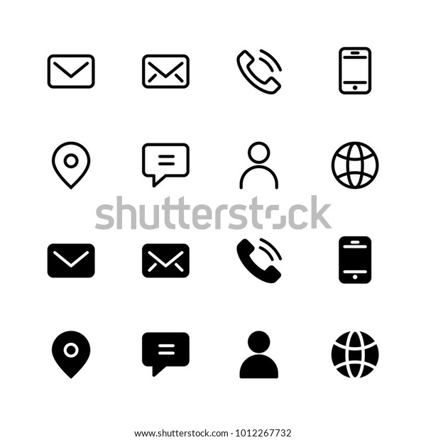 Contact Icon\
set