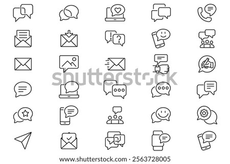 Contact Icon Set Collection Vector Illustration