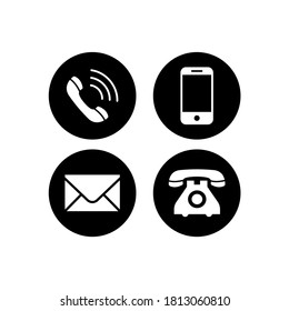 Contact Icon Set Communication Icon Symbol Stock Vector (Royalty Free ...