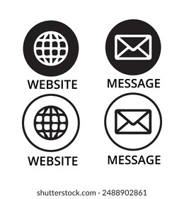 Contact icon set. Containing e-mail, phone, address, customer service, call, website  web icon vector and more.. vector illustration eps 10