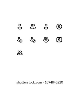 Contact Icon Set (Outline) Part of Essentials Icon Family Collection