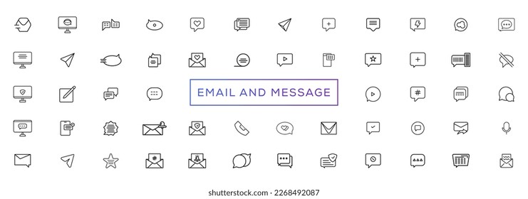 Symbol-Set kontaktieren. Dünne Linie Kontaktsymbole gesetzt. Kontaktsymbole - Telefon, Post, Fax, Info, E-Mail, Support... Vektorgrafik