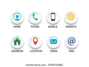 Contact icon set. Thin line and flat Contact icons set. Contact symbols - Phone, mail, smartphone, fax, info, support... vector