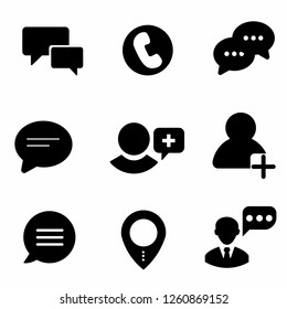 Contact icon set vector.
