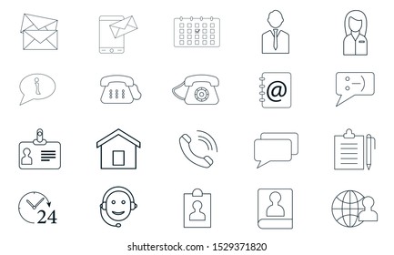 Contact icon set vector illustration. Can be used web and mobile apps.