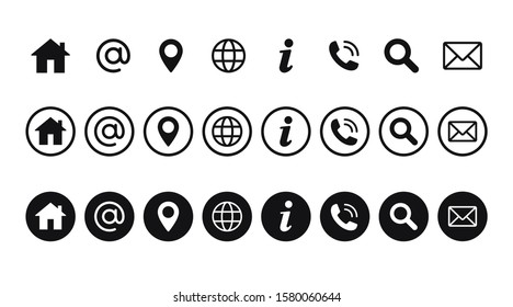 Contact Icon set vector illustration