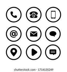 Contact icon set vector illustration eps 10
