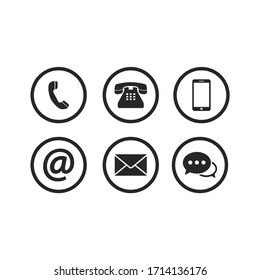 Contact icon set vector illustration