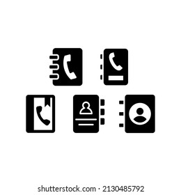 Icono de contacto Juego de símbolos de vector Ilustración de diseño