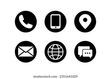 Conjunto de iconos de contacto para diseño web y gráfico
